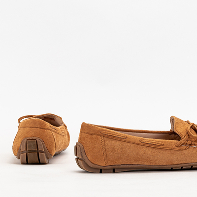 Dámské hnědé mokasíny z ekologického semiše Tuleopa - Boty