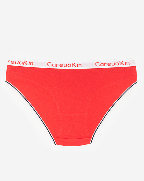 Червоні бавовняні жіночі трусики - Нижня білизна