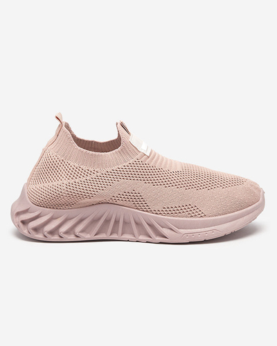 Růžové tkané sportovní boty pro ženy Rozane- Footwear