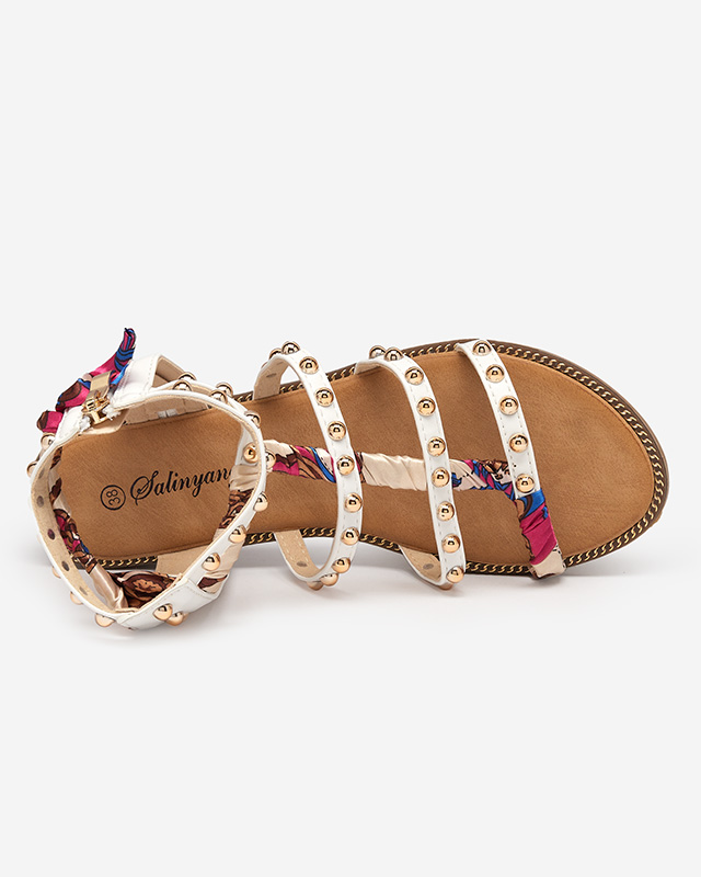 Dámské bílé sandály s jety Womer- Footwear