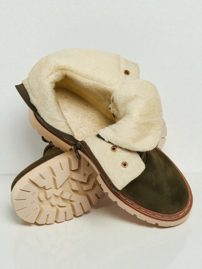 Dámské boty typu traper s kožíškem Tessara