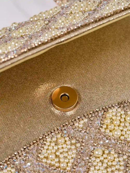 Royalfashion Маленька жіноча сумочка з стразами і перлинами