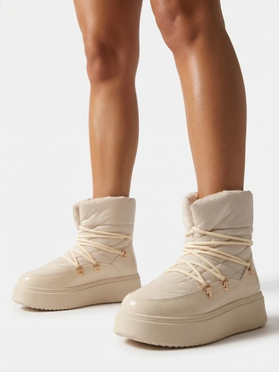 Royalfashion Dámské sněhule v krémové barvě Dabenda