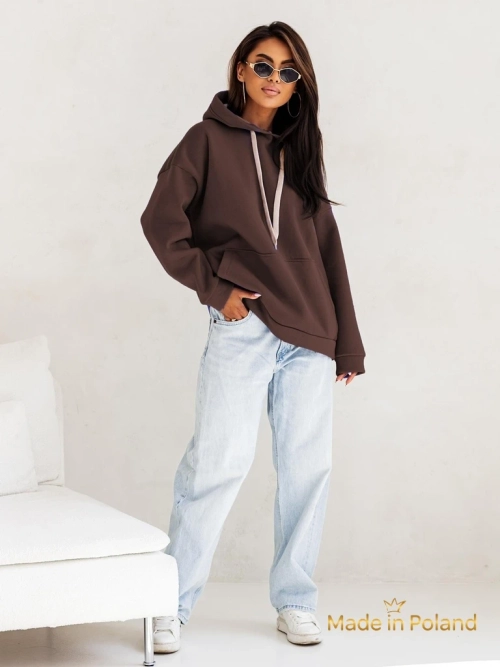 Royalfashion Жіноча блуза з капюшоном оверсайз