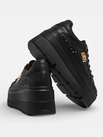 Ažurové sportovní dámské tenisky z přírodní kůže Atelle