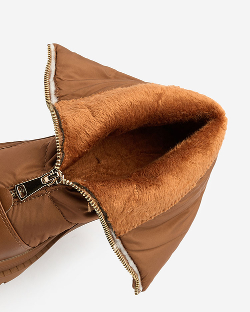 Жіночі черевики Royalfashion Tainve бежеві на плоскому каблуці