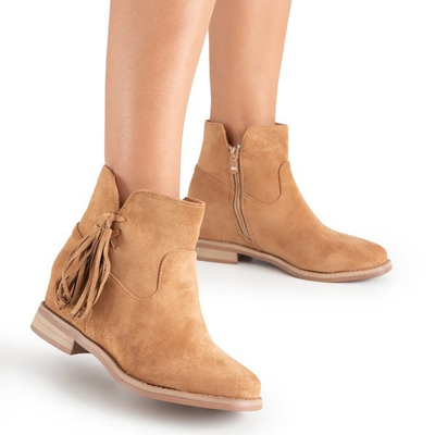 Світло-коричневі жіночі черевики на танкетці Drezden  - Взуття