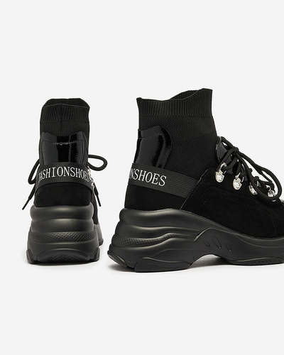 Royalfashion Жіночі чорні утеплені кросівки Aleppo