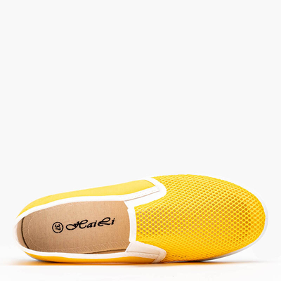 Žluté návleky na síťovinu Dire - Obuv