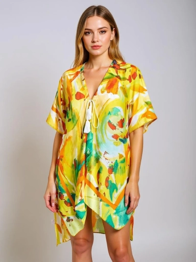 Royalfashion Pareo - Dámské letní plážové pareo/ tunika se vzorovaným designem Wild Coast