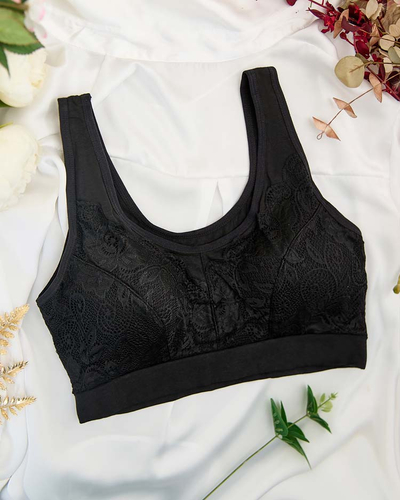 Royalfashion Жіночий спортивний бюстгальтер з мереживом PLUS SIZE