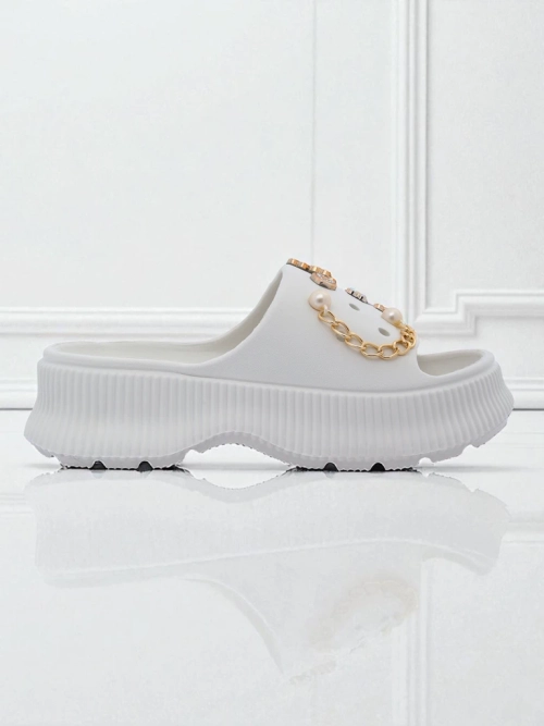 Royalfashion Жіночі гумові сандалі з прикрасами Slash Glam