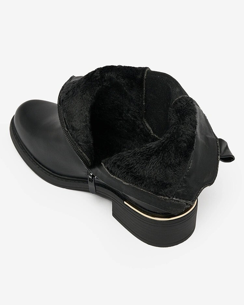 Royalfashion Чорні жіночі черевики a'la sztyblety екошкіра Frince