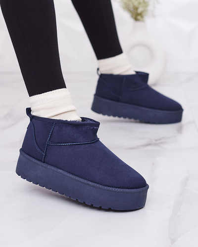 Royalfashion Navy blue krátké dámské boty a'la snow boots Teritsi