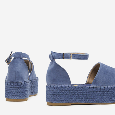 Modré dámské sandály na platformě Ponera - Obuv