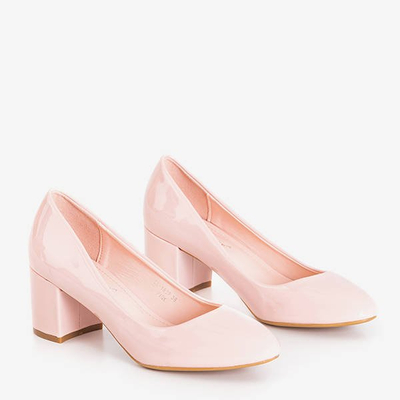 Рожеві жіночі лаковані туфлі на підборах Sofronia - Взуття