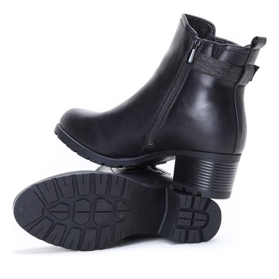 Czarne botki na słupku The Weekend - Obuwie