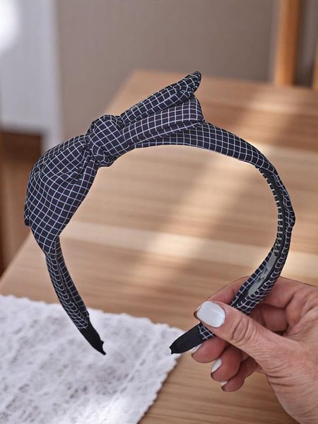 Royalfashion Čelenka s kostkovanou mašlí Gosia