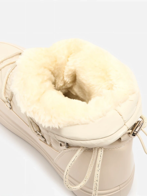 Royalfashion Жіночі черевики-сліпони a'la снігоступи бежеві Vevnose