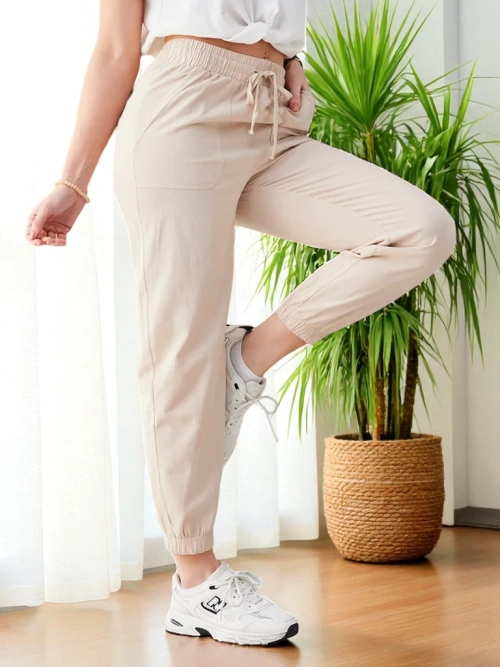 Елегантні Бежеві Штани Serafina з Бавовни