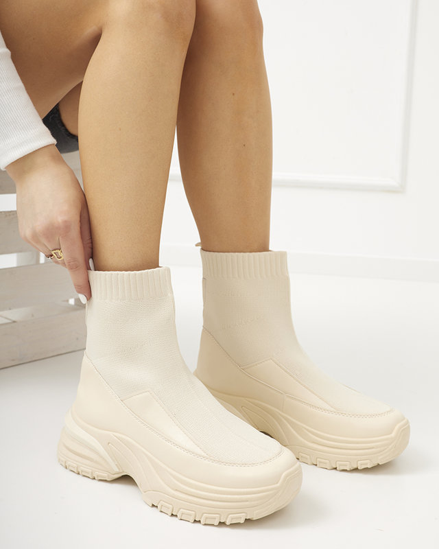 Béžové dámské sportovní slip-on tenisky Berida - Obuv