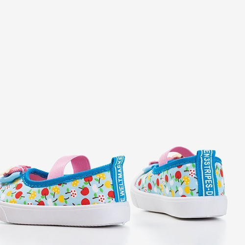 Балетки дитячі блакитні з бантиком Glena - Взуття