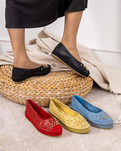 Чорні жіночі еспадрильї з оздобленням Edmaria