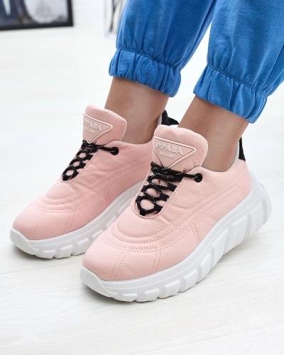 Світло-рожеві жіночі тканинні спортивні кросівки Riotay- Footwear
