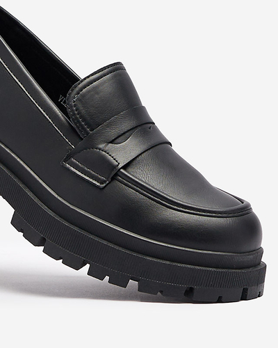 Černé mokasíny z ekokůže pro ženy Firlonna- Obuv