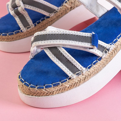 OUTLET Dámské kobaltové sandály s reflexními vložkami Kollin - Footwear