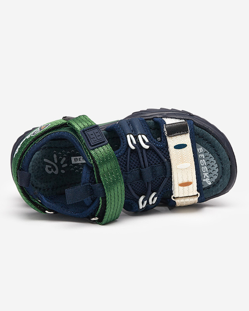 Зелені дитячі босоніжки на липучках Meteris - Взуття