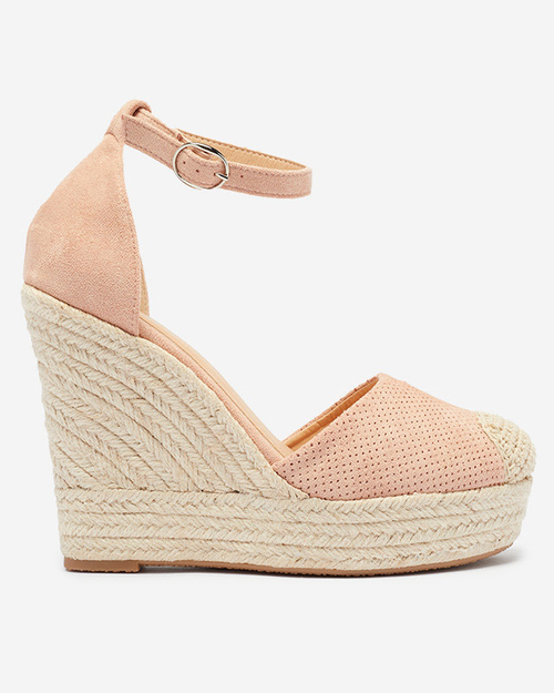 Рожеві жіночі босоніжки Royalfashion Meylasi на підборах