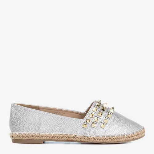 Срібні жіночі еспадрилі з шпильками Анчу - Взуття 1