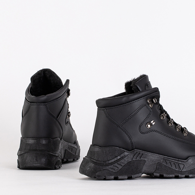 Černé sněhule z ekokůže od Rueq- Footwear