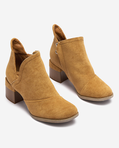 Dámské zateplené kozačky Camel na sloupku Karela - Obuv