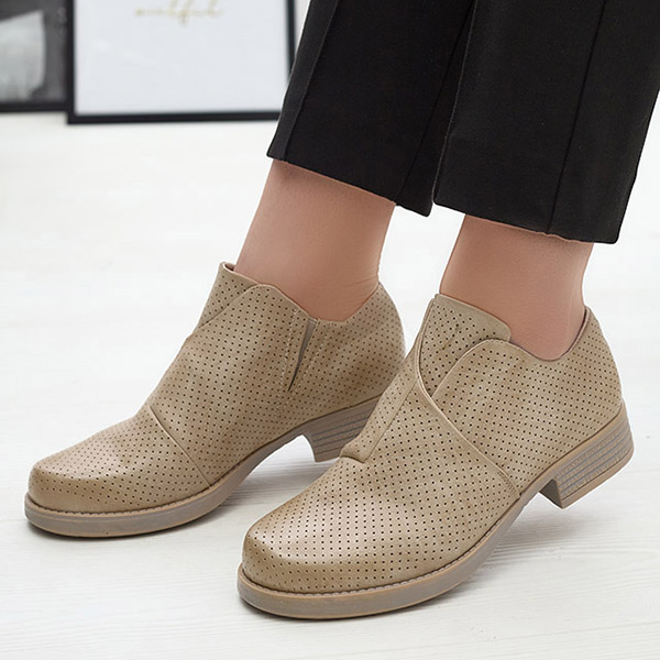 Béžová dámská polobotka z ekokůže Ilioppa- Obuv