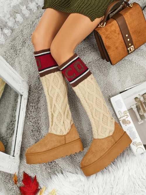 Високі черевики a'la снігоходи жіночі з халявою Anane