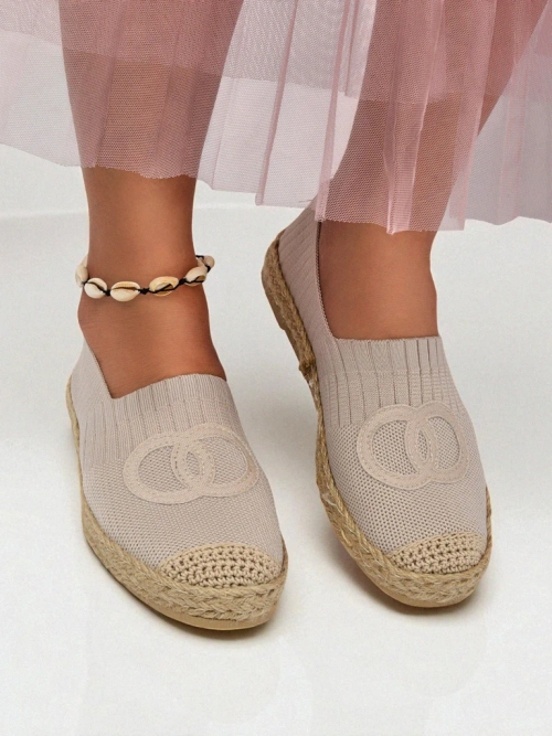 Aurelia Espadryle Royalfashion Бежеві - Плоскі жіночі туфлі без застібок