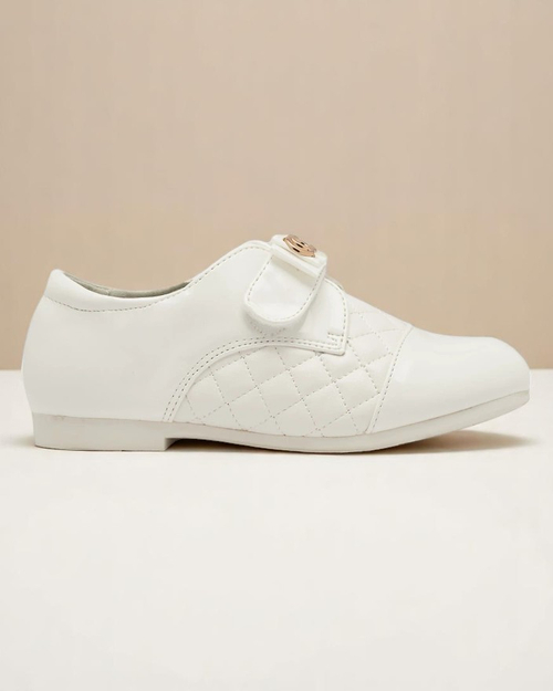 Півчеревики білі стьобані з екошкіри Mawert- Footwear