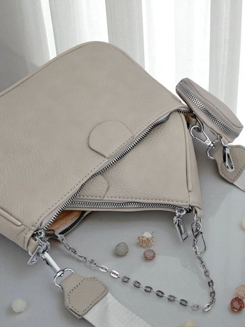 Жіноча сумка Arete MultiSet екологічна шкіра голубино-сіра, елегантність 3в1