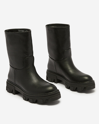 Černé dámské nazouváky se zateplením Mekira - Obuv