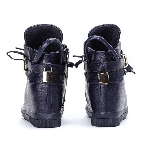 Темно-сині кросівки на внутрішньому танкетці Sinnea - Взуття