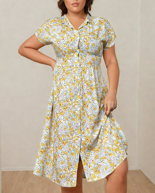 Жіноча квіткова сукня міді Royalfashion