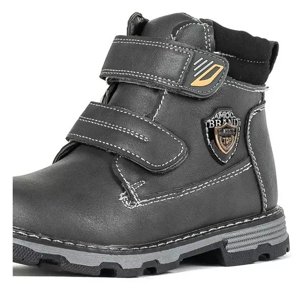 OUTLET Šedé chlapecké kozačky Matinesso - Boty