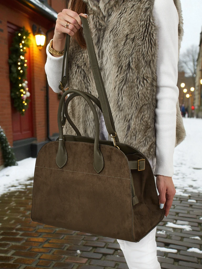 Dámská shopper kabelka eko semišová Dorelle