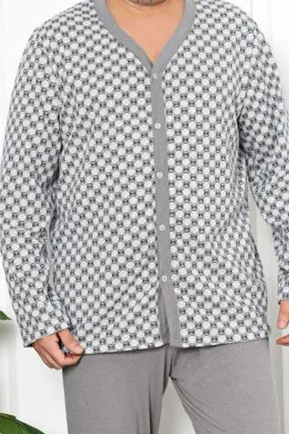 Роялфешн Бавовняна піжама для чоловіків зі зразком PLUS SIZE