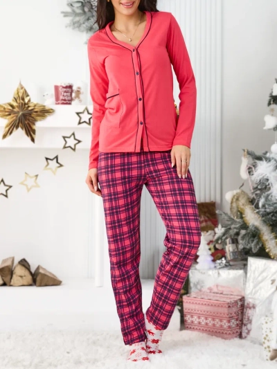 Dámské 2 dílné flanelové pyžamo od Royalfashion