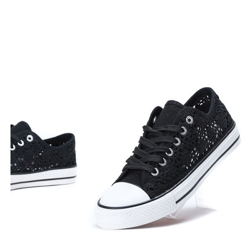 Чорні кросівки з мереживом Envine - Взуття