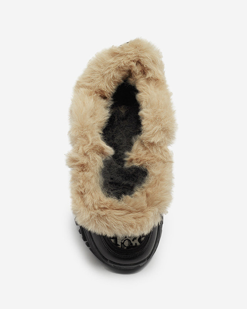 Жіночі спортивні туфлі з хутром чорного кольору Reyma- Взуття