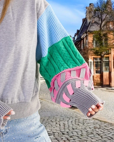 Royalfashion Dámská mikina s barevnými rukávy